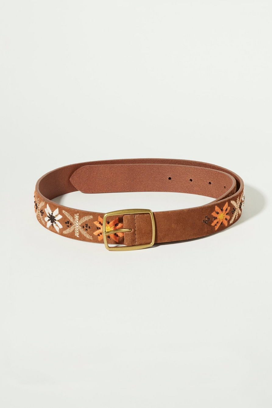 garden floral embroidered belt